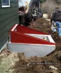 Precast concrete bulkhead with steel door in MA